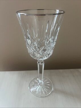 Waterford Lismore Platinum Goblet 7 Oz